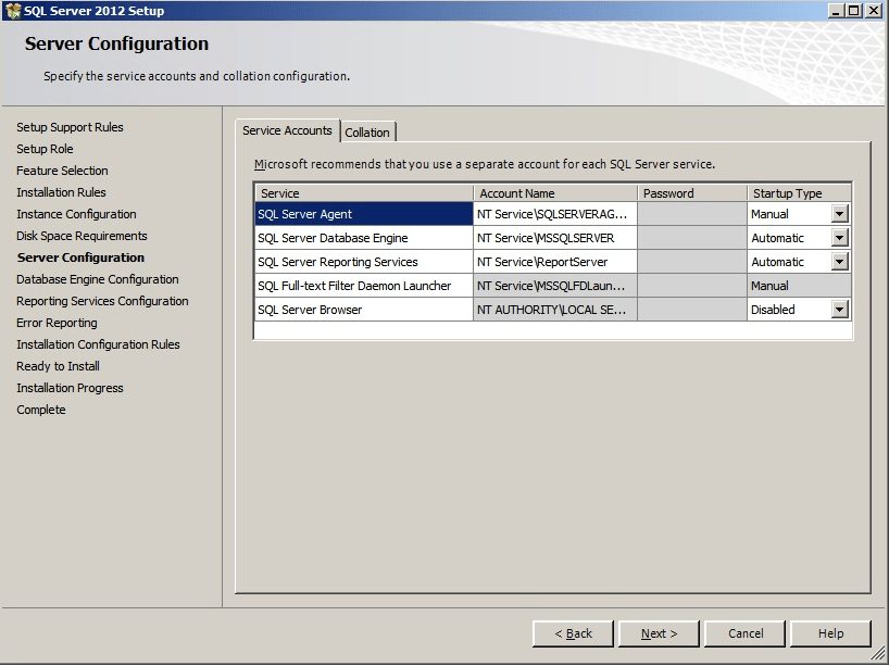 sql server setup 11