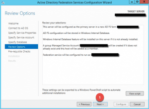 Installing active directory federation services (adfs) Installing active directory federation services (adfs)