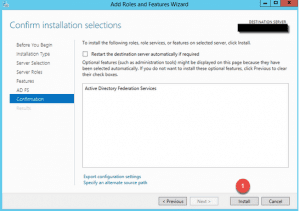 Installing active directory federation services (adfs) Installing active directory federation services (adfs)