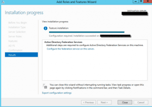 Installing active directory federation services (adfs) Installing active directory federation services (adfs)