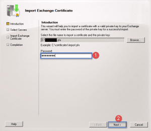 Import ssl certificate in exchange 2010