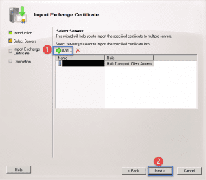 Import ssl certificate in exchange 2010