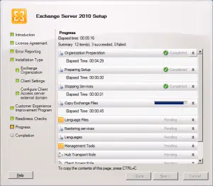 Exchange 2010 installation step-by-step