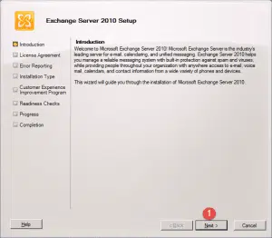 Exchange 2010 installation step-by-step