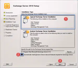 Exchange 2010 installation step-by-step