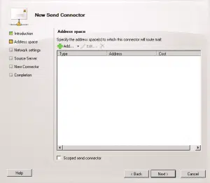 Create a send connector exchange 2010