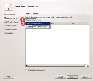 Create a send connector exchange 2010