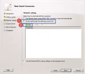 Create a send connector exchange 2010