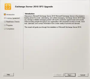 Upgrade exchange 2010 sp2 to sp3