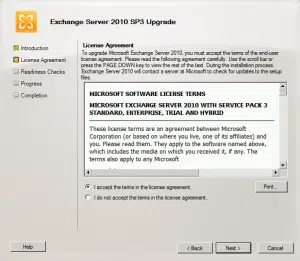 Upgrade exchange 2010 sp2 to sp3