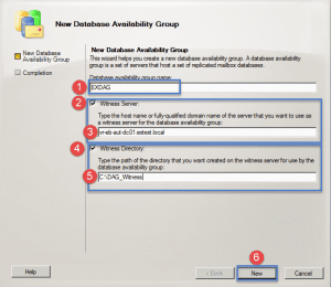 Create an exchange 2010 dag Create an exchange 2010 dag