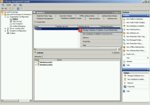 Create an exchange 2010 dag Create an exchange 2010 dag