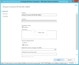 Configure maximum message size limit on send-receive connectors in exchange 2013 Configure maximum message size limit on send-receive connectors in exchange 2013