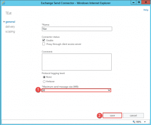 Configure maximum message size limit on send-receive connectors in exchange 2013 Configure maximum message size limit on send-receive connectors in exchange 2013