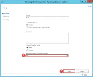 Configure maximum message size limit on send-receive connectors in exchange 2013 Configure maximum message size limit on send-receive connectors in exchange 2013