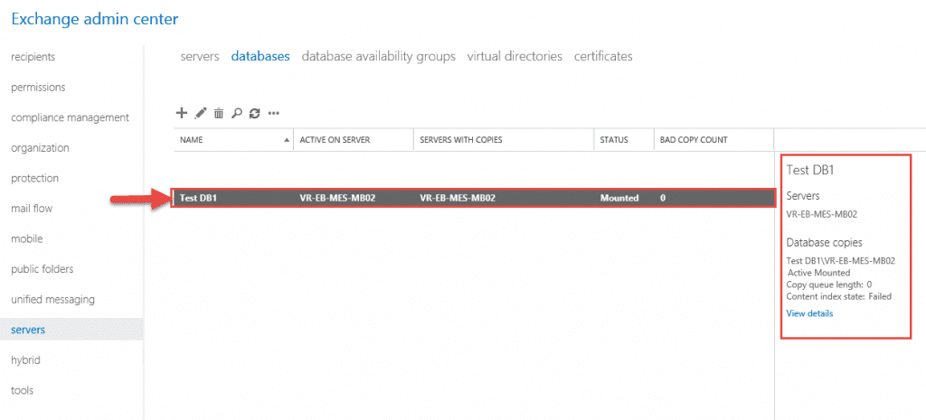 Create Mailbox Database in Exchange 2013 - COLLABORATION PRO