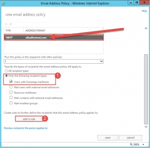 Create an email address policy in exchange 2013/2016 Create an email address policy in exchange 2013/2016
