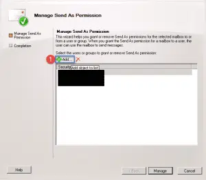 Grant send as permissions on a mailbox in exchange 2010