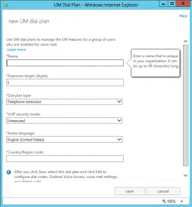 Create a um dial plan in exchange 2013 Create a um dial plan in exchange 2013