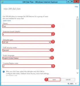 Create a um dial plan in exchange 2013 Create a um dial plan in exchange 2013