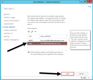 Add smtp alias to a mailbox in exchange 2013/2016