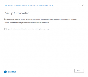 Exchange 2013 - cu9 upgrade