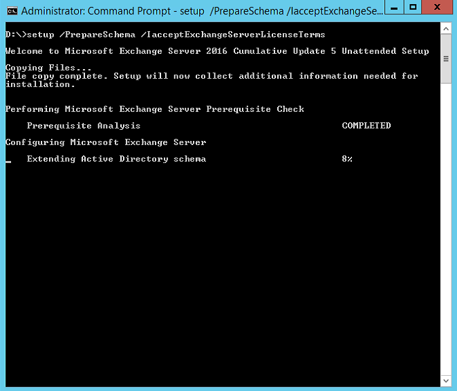 Exchange 2016 - cu5 installation Exchange 2016 - cu5 installation
