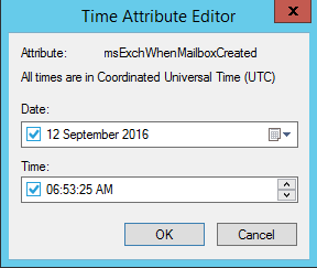 Exchange 2016 - check mailbox creation date