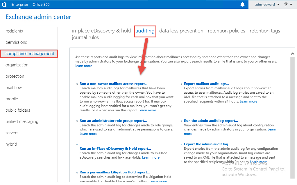 Exchange 2016 - audit logging Exchange 2016 - audit logging