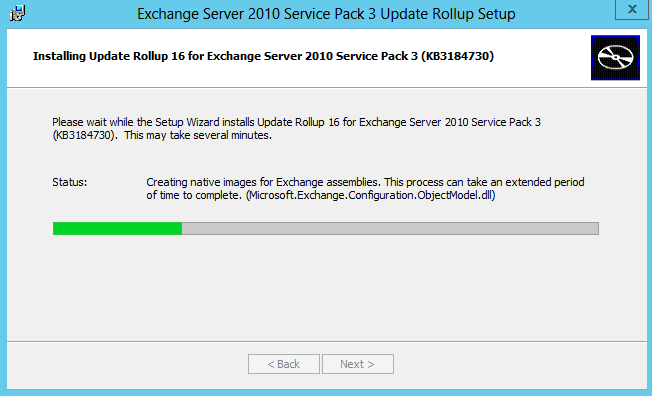 Exchange 2010 - installing a new rollup