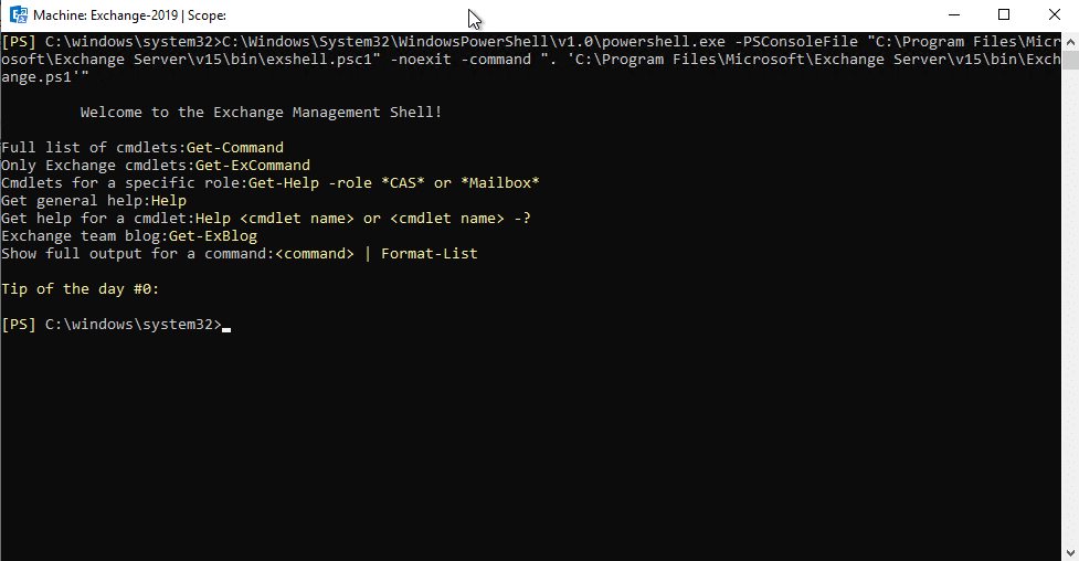 Exchange 2019 - powershell commands not recognized Exchange 2019 - powershell commands not recognized
