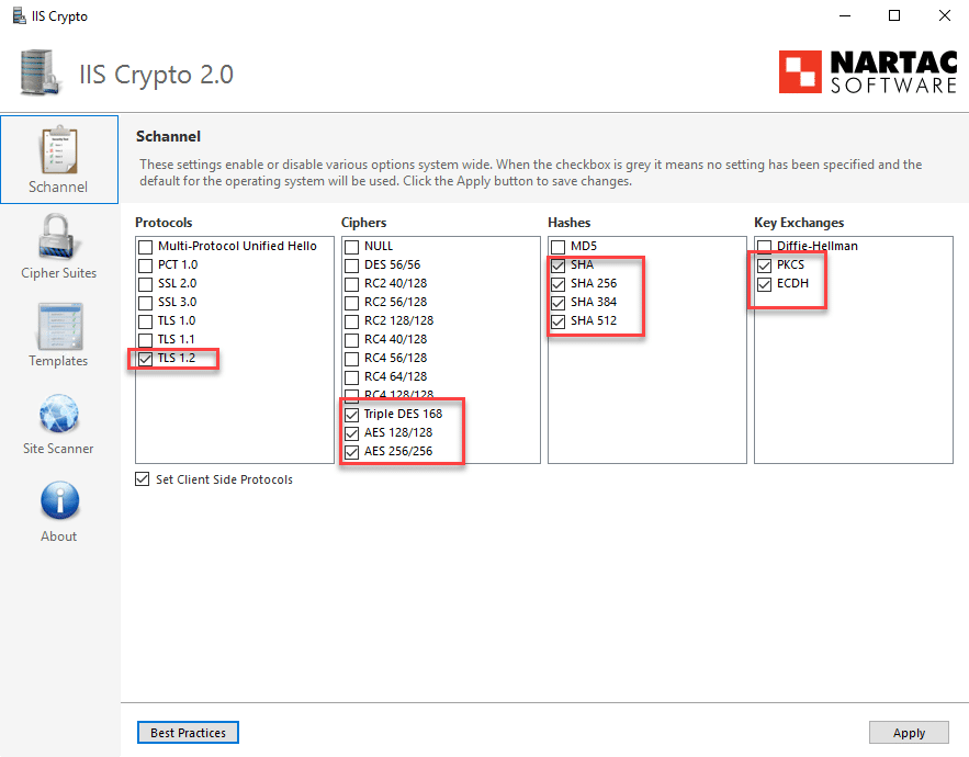 Exchange 2016:- cipher lockdown with iiscrypto 2.0