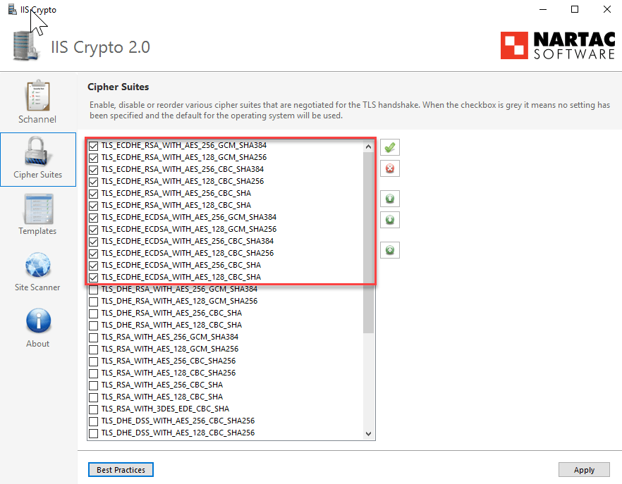 Exchange 2016:- cipher lockdown with iiscrypto 2.0