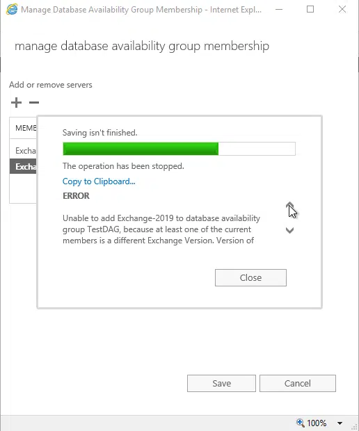 Exchange 2019 - no mixing exchange servers in a dag Exchange 2019 - no mixing exchange servers in a dag