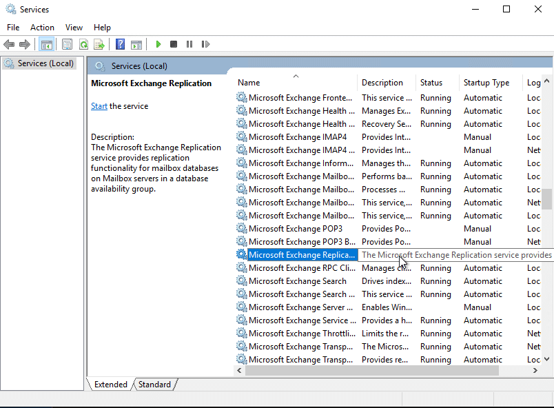 Exchange 2019 - database status showing servicedown Exchange 2019 - database status showing servicedown