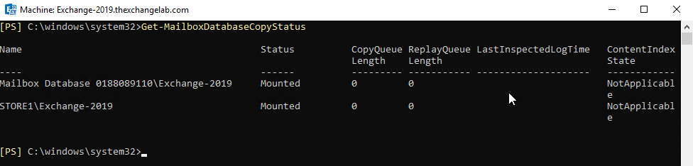 Exchange 2019 - database status showing servicedown Exchange 2019 - database status showing servicedown