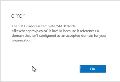 Exchange 2019 - create an email address policy