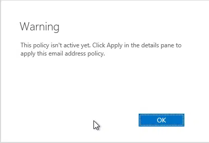 Exchange 2019 - create an email address policy