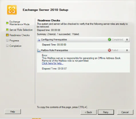 Exchange 2010:- uninstall gives oab error Exchange 2010:- uninstall gives oab error