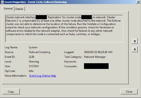 Exchange 2010:- dag member evicted from cluster