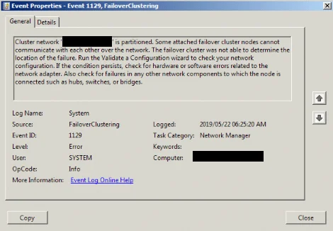 Exchange 2010:- dag member evicted from cluster