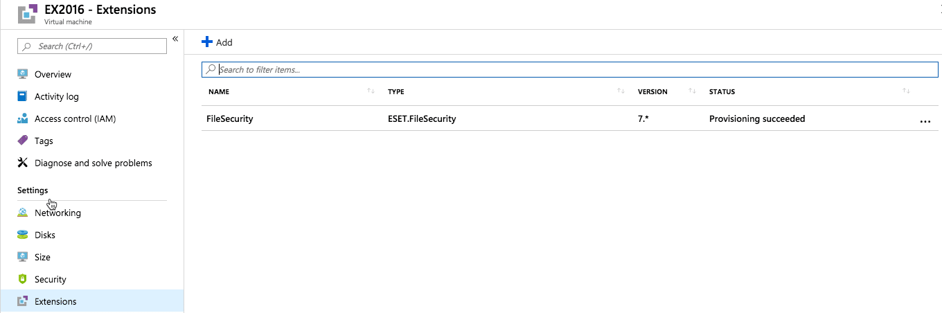 Azure vm's:- tenantencryptioncert added