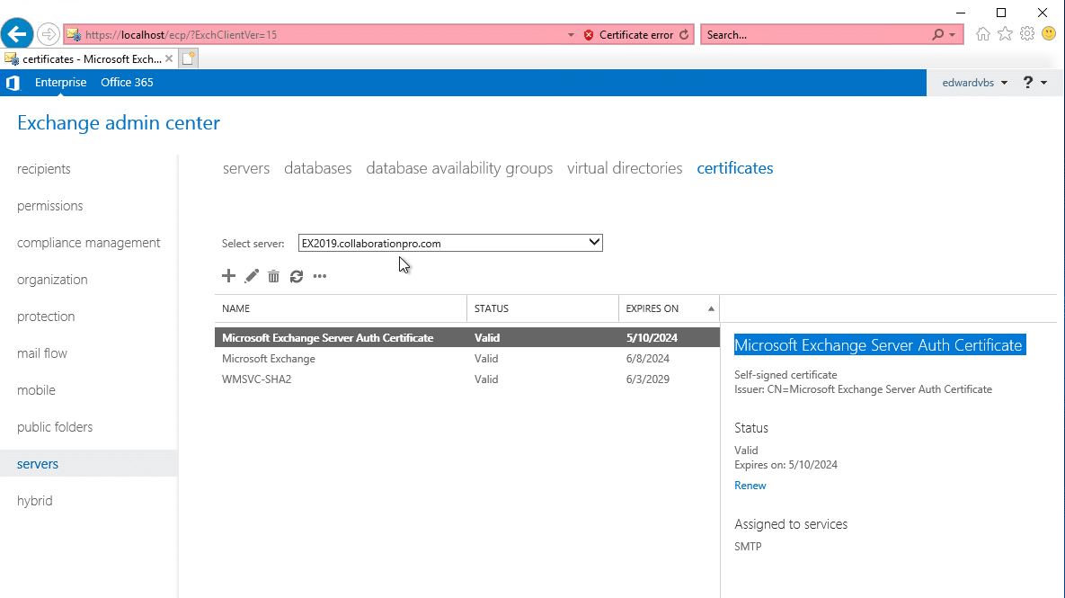 Azure vm's:- tenantencryptioncert added