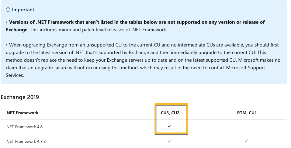 Exchange 2019:- update to .net framework 4.8