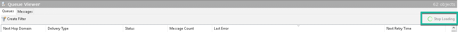 Exchange 2019/2016:- toolbox -> queue viewer keeps getting stuck