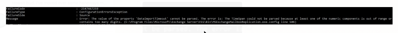 Exchange 2016:- mailbox move error. Exchange 2016:- mailbox move error.