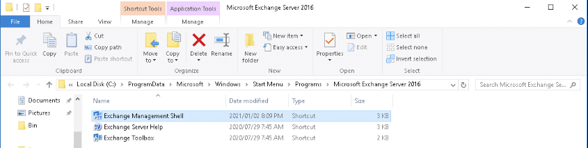 Exchange 2016:- change the server that the exchange management shell (ems) connects to.