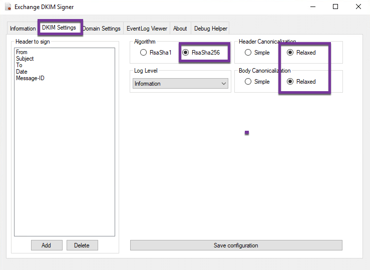 Add extra security to stop email spam by implementing dkim Add extra security to stop email spam by implementing dkim