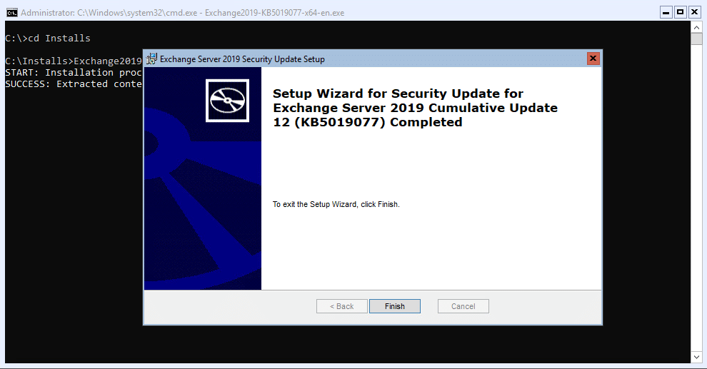 Exchange 2016/2019 :- apply the october 2022 security update