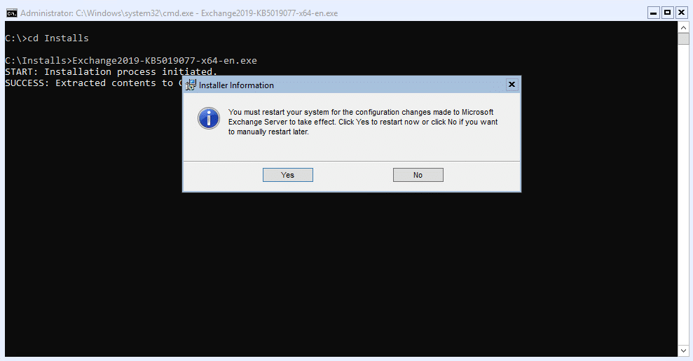 Exchange 2016/2019 :- apply the october 2022 security update
